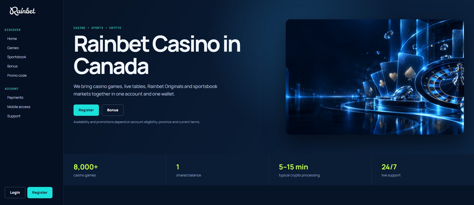 Primary capture · rainbetcanada.site