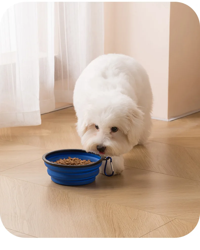 2-in-1 Reisenapf Hund Katze – klappbarer Silikon Doppelnapf