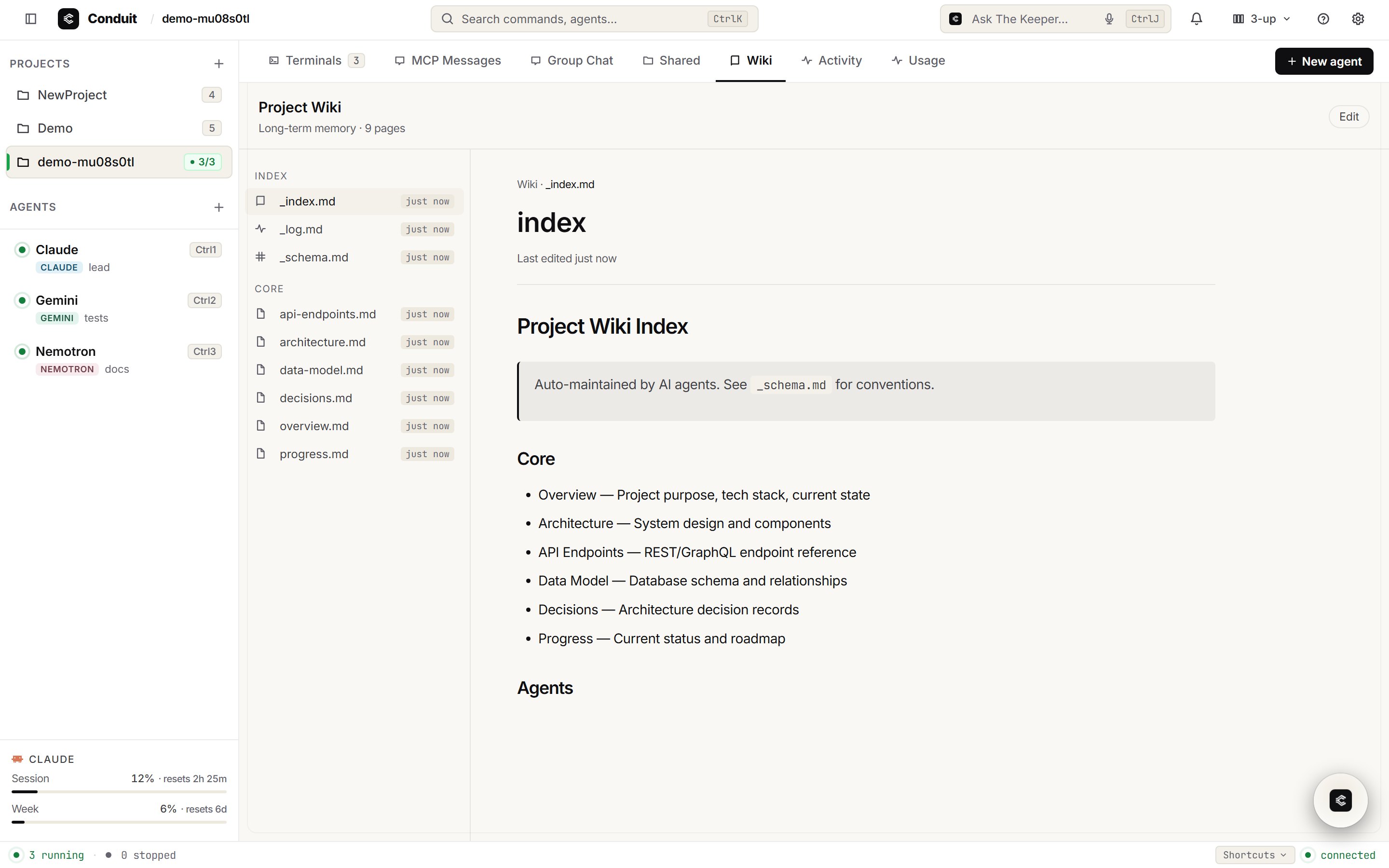 long-term project memory the agents write and read