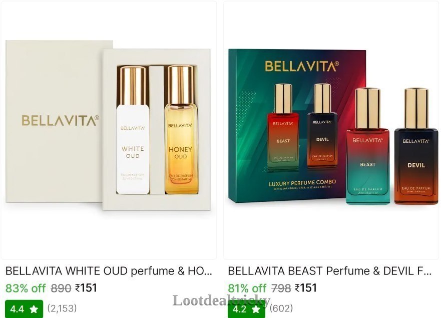 Bellavita Perfumes Upto – Ultimate Budget Deal @ 80% OFF Bellavita Perfumes Upto – Ultimate Budget Deal @ 80% OFF