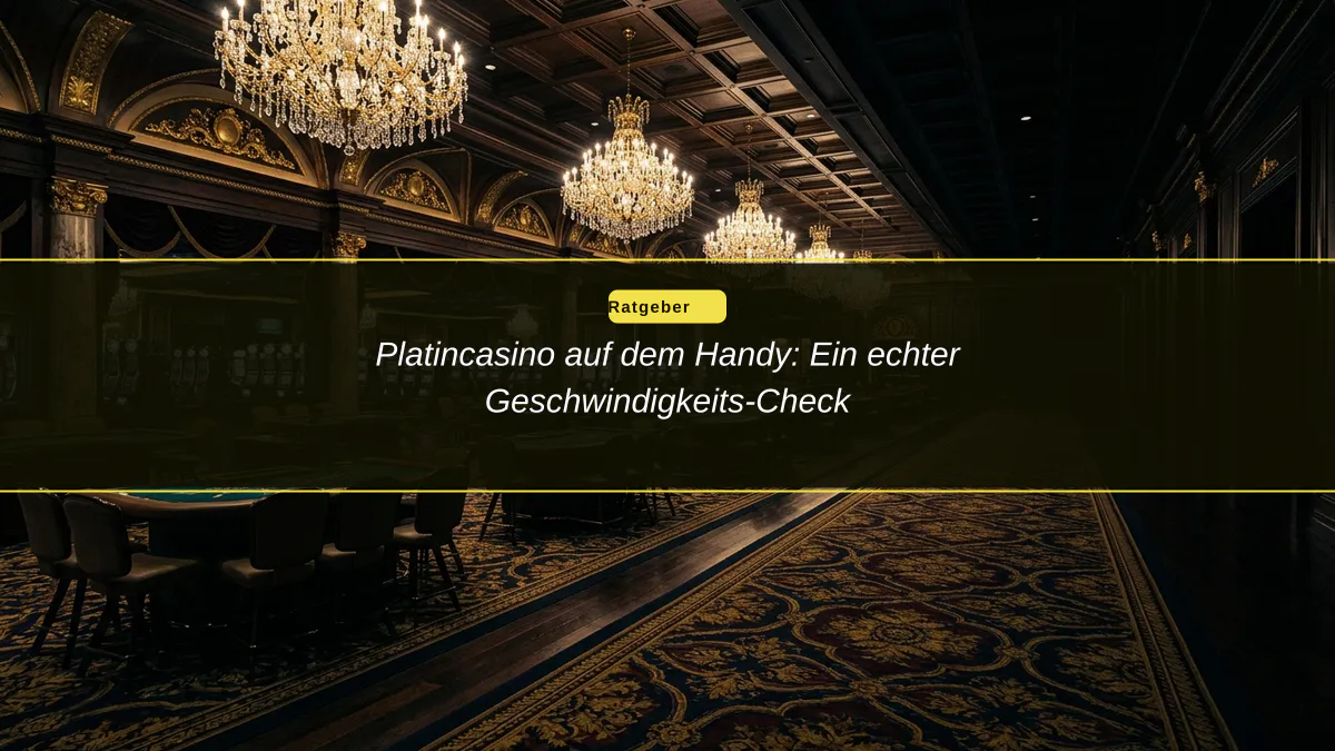 Platincasino auf dem Handy: Ein echter Geschwindigkeits-Check