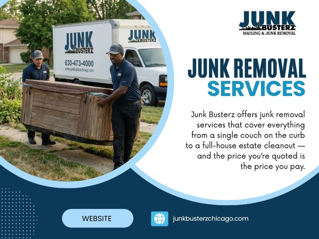 This is one reason why so many families end up calling a professional junk removal company. The hard part is handled by experienced professionals, so the family can concentrate on all the other things that already fill the calendar while the family doesn’t have to spend precious weekends lifting heavy furniture and driving back and forth to disposal sites. Choosing experienced Junk Removal services from Junk Busterz allows homeowners to regain valuable space without turning a simple cleanup into a stressful project.

Click Here for More Information: https://junkbusterzchicago.com/our-services/commercial-junk-removal-chicagoland/

Junk Busterz Hauling & Junk Removal
Address: Bolingbrook, IL 60440
Phone No:- +16304734000

Google Map: https://maps.app.goo.gl/SaxUhxRR6Mq6Tn5P7

Read Our Blogs:
https://junkbusterzbolingbrook.tumblr.com
https://junkbusterzbolingbrook.mystrikingly.com
https://junkbusterzchicagoremoval.medium.com

More Links:
https://campsite.bio/junkbusterzchicago
https://junkbusterz.livejournal.com/profile
https://www.apsense.com/user/junkbusterzchicago