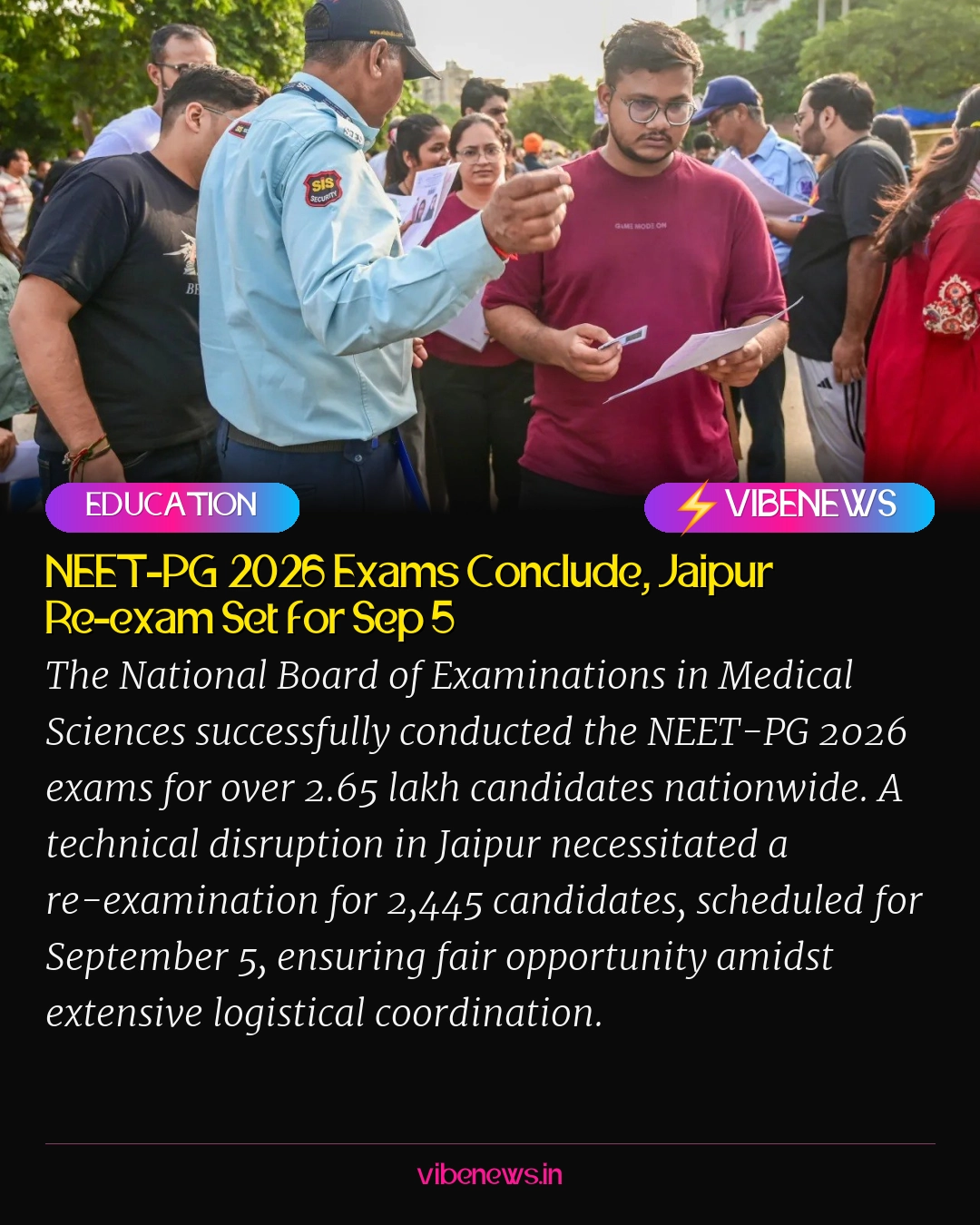 NEET-PG 2026 Exams Conclude, Jaipur Re-exam Set for Sep 5