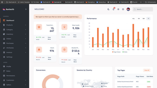 Custom Business Dashboard