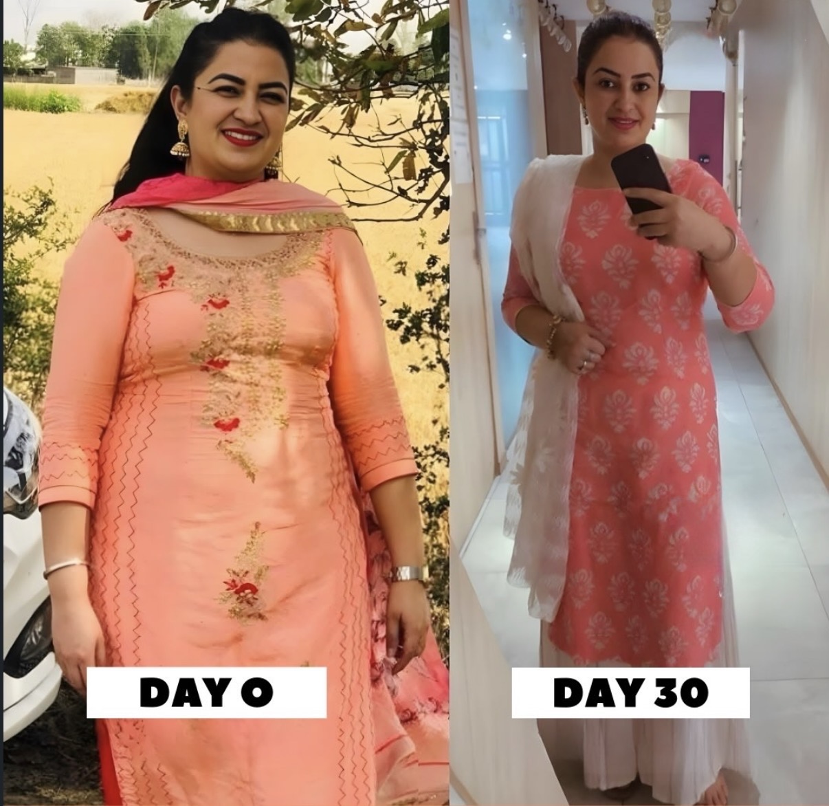 Before and after transformation