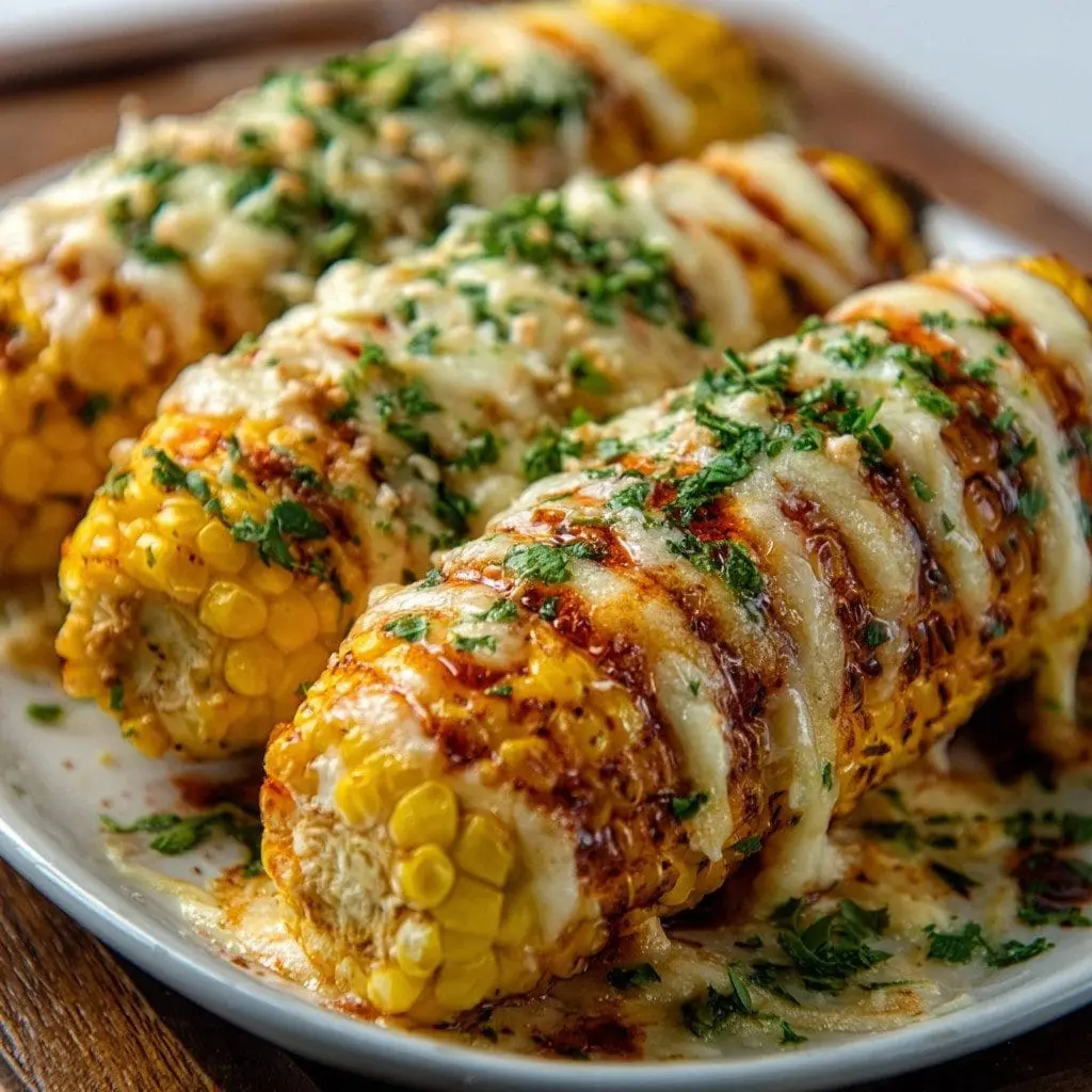Cheesy Garlic Butter Corn on the Cob