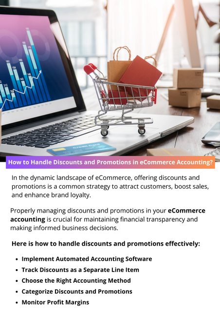 Effectively handling discounts and promotions in eCommerce accounting requires a combination of strategic planning, accurate tracking, and compliance with financial regulations. By adopting best practices and leveraging automated accounting tools, businesses can not only navigate the complexities of discounts and promotions but also gain valuable insights into their financial performance. To know more visit here https://www.esenshi.com/