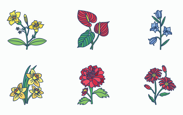 flowers and petals icon set vector Copy.jpg