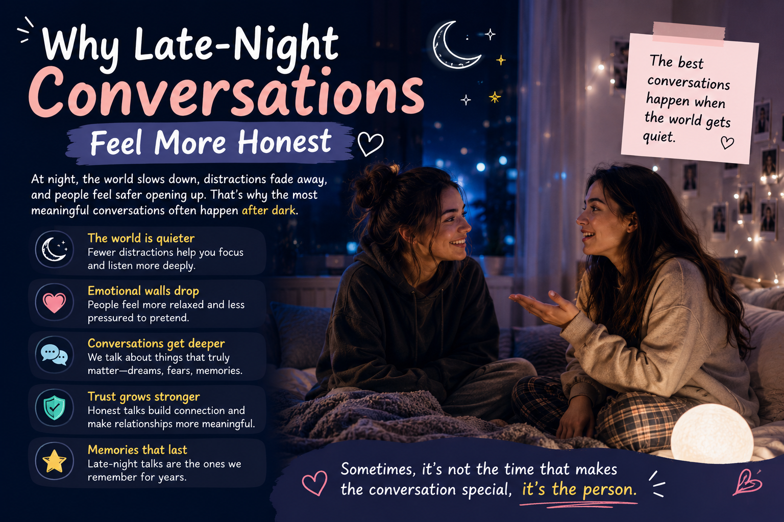 Why Late-Night Conversations Feel More Honest