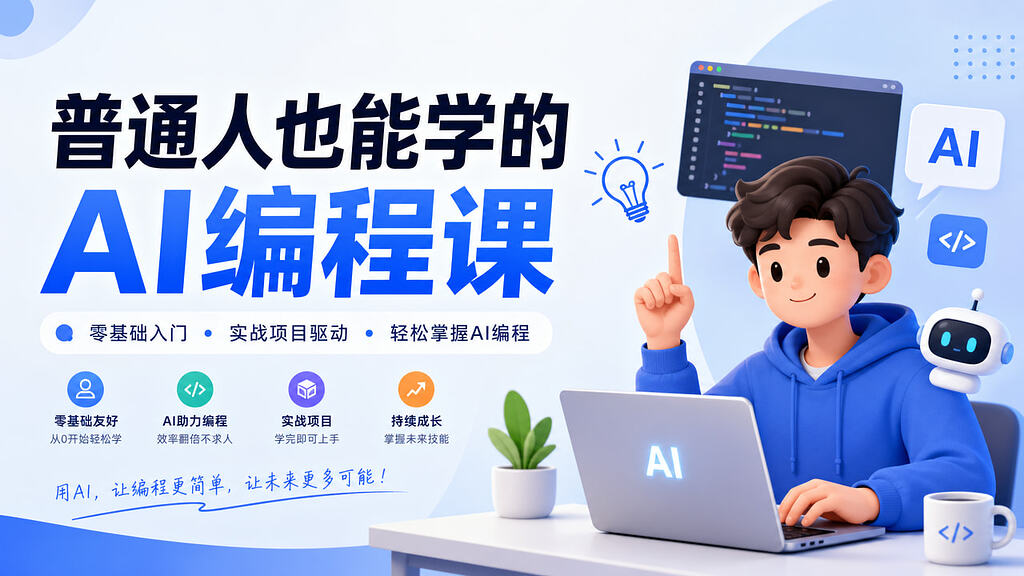 普通人也能学的AI编程课，全程实操落地