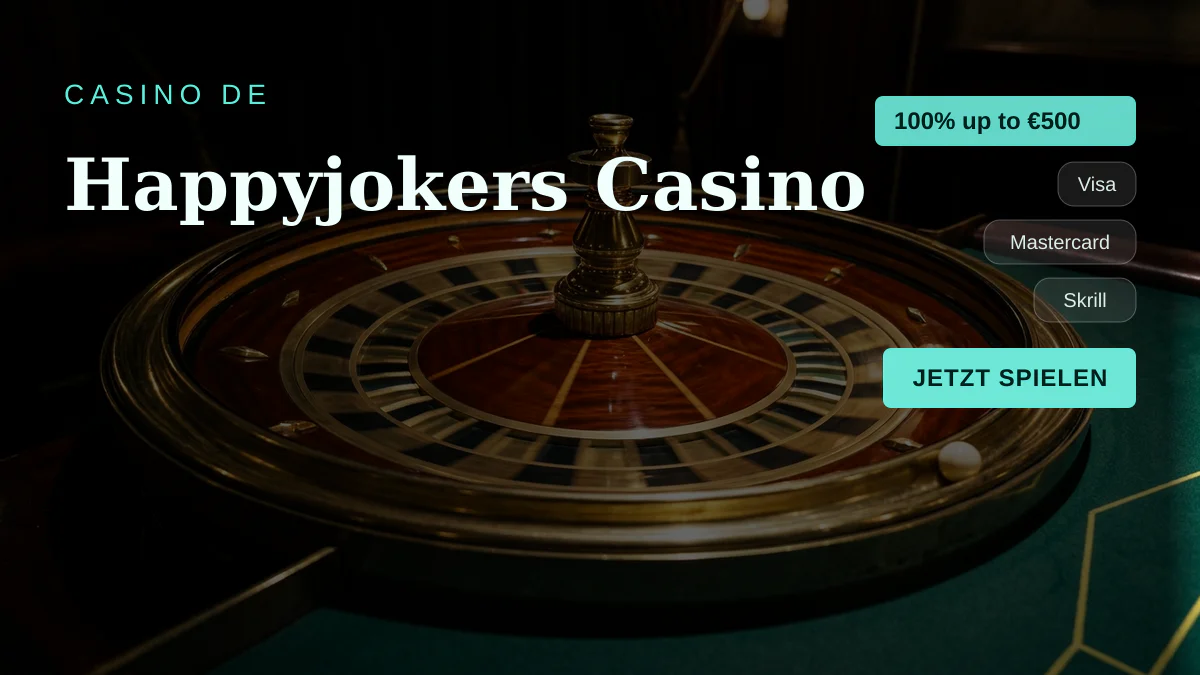 Happyjokers Casino &mdash; Willkommensbonus 100% up to &euro;500 + 150 FS, Zahlungen: Visa, Mastercard, Skrill, Neteller, Paysafecard