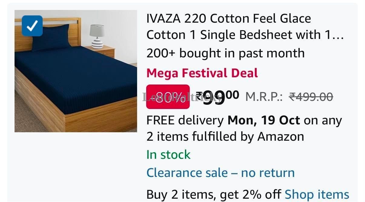 Single Bedsheet With – Just ₹99 | Loot Deal