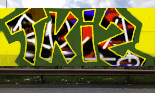 Graffiti artwork by Tkiz