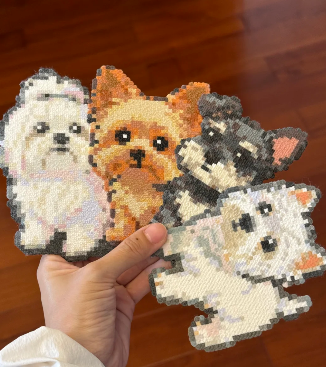 Dog Perler Bead Fridge Magnet