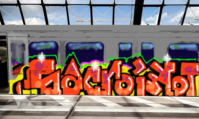 Graffiti artwork by Bab
