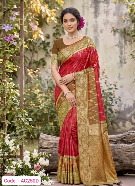 Red color Traditional Wear silk saree