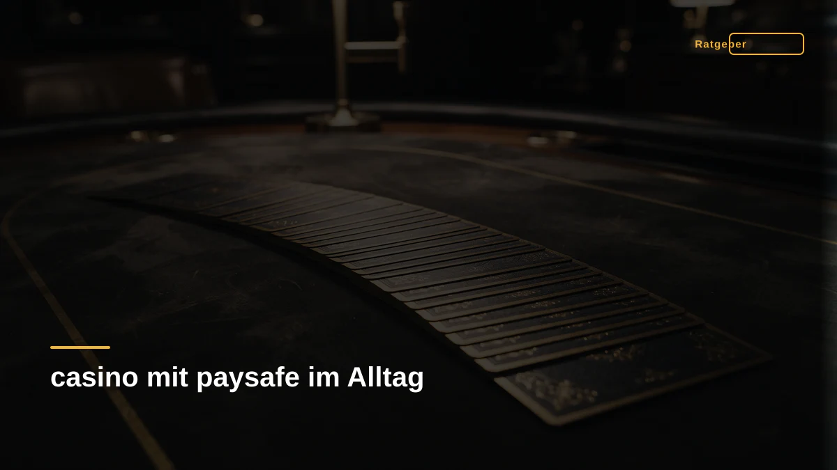 casino mit paysafe im Alltag