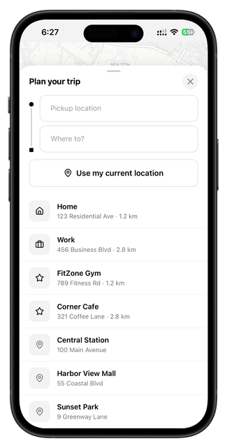Route screen 2