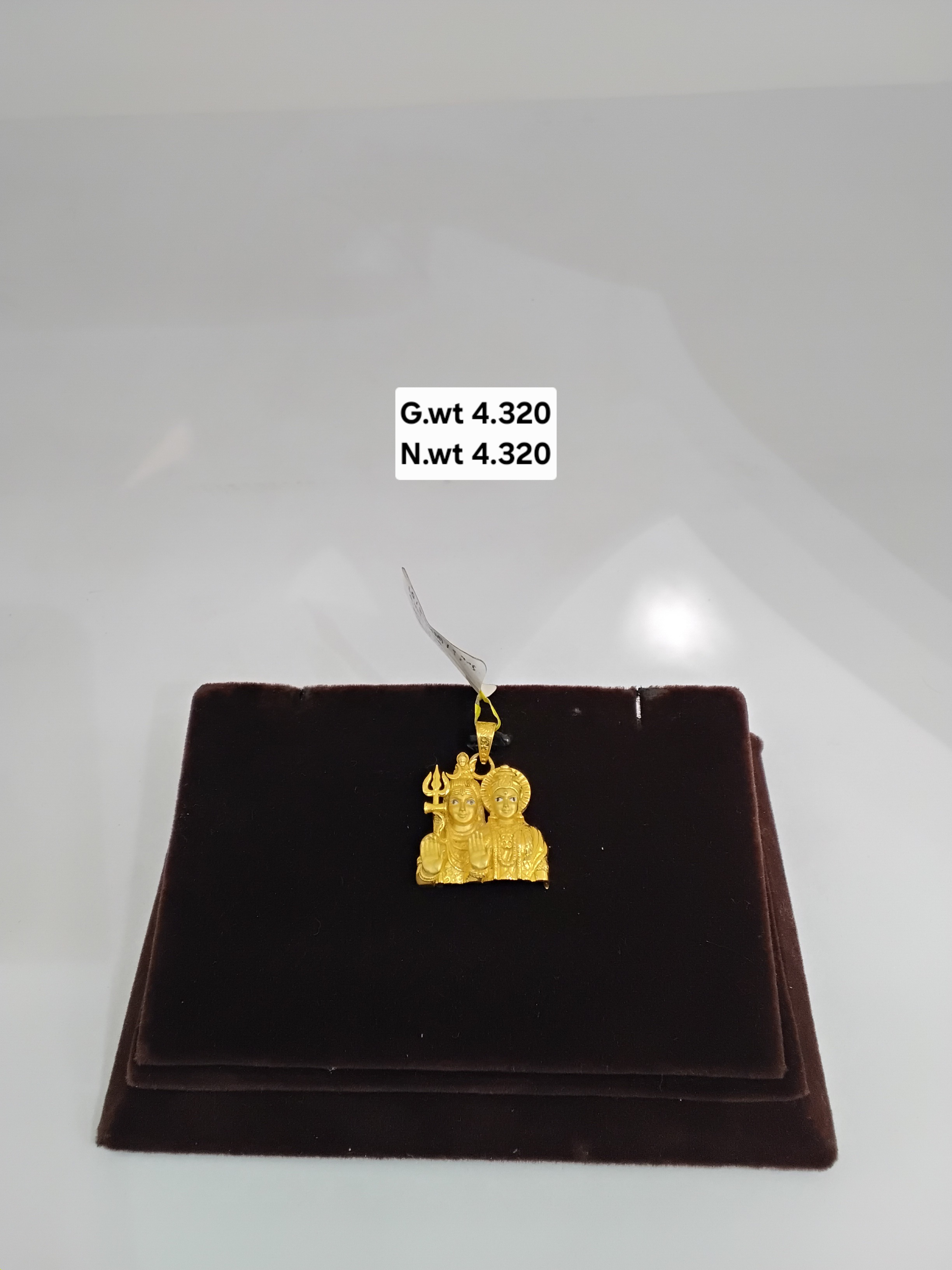 Shiv Parvati Gold Pendant