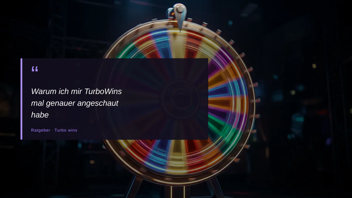 Warum ich mir TurboWins mal genauer angeschaut habe