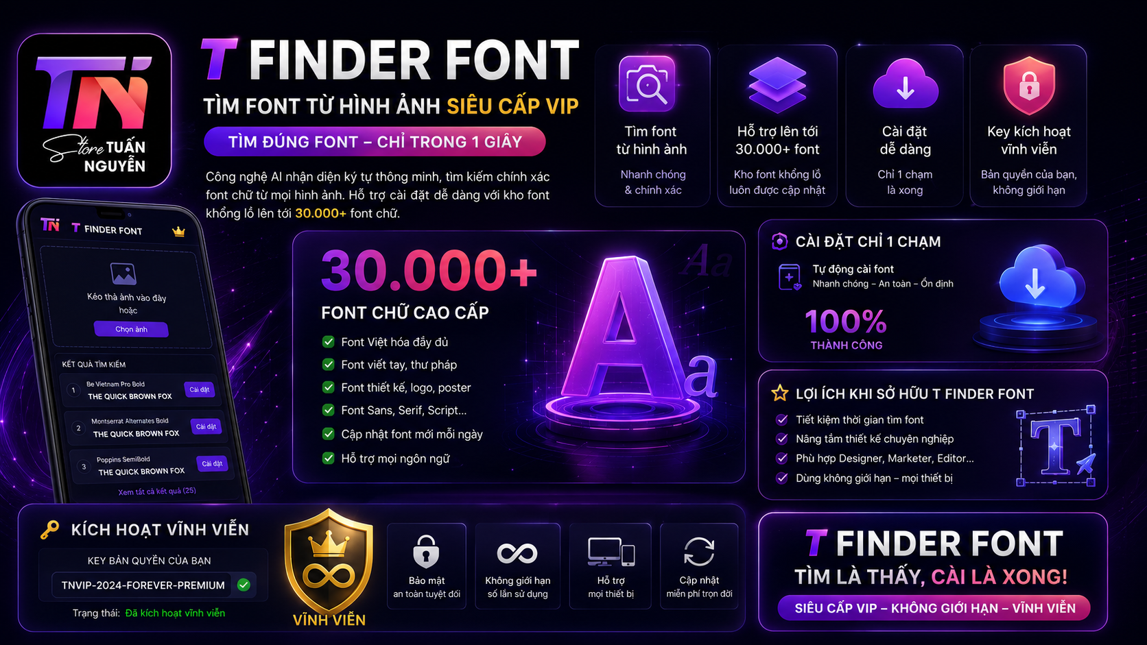 Tool Tìm Font Siêu Cấp Vipp - T Finder Font