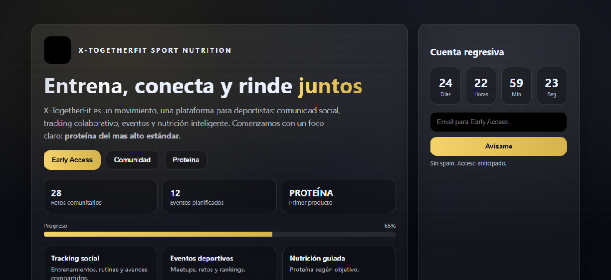 Screenshot of xtogetherfit.cl