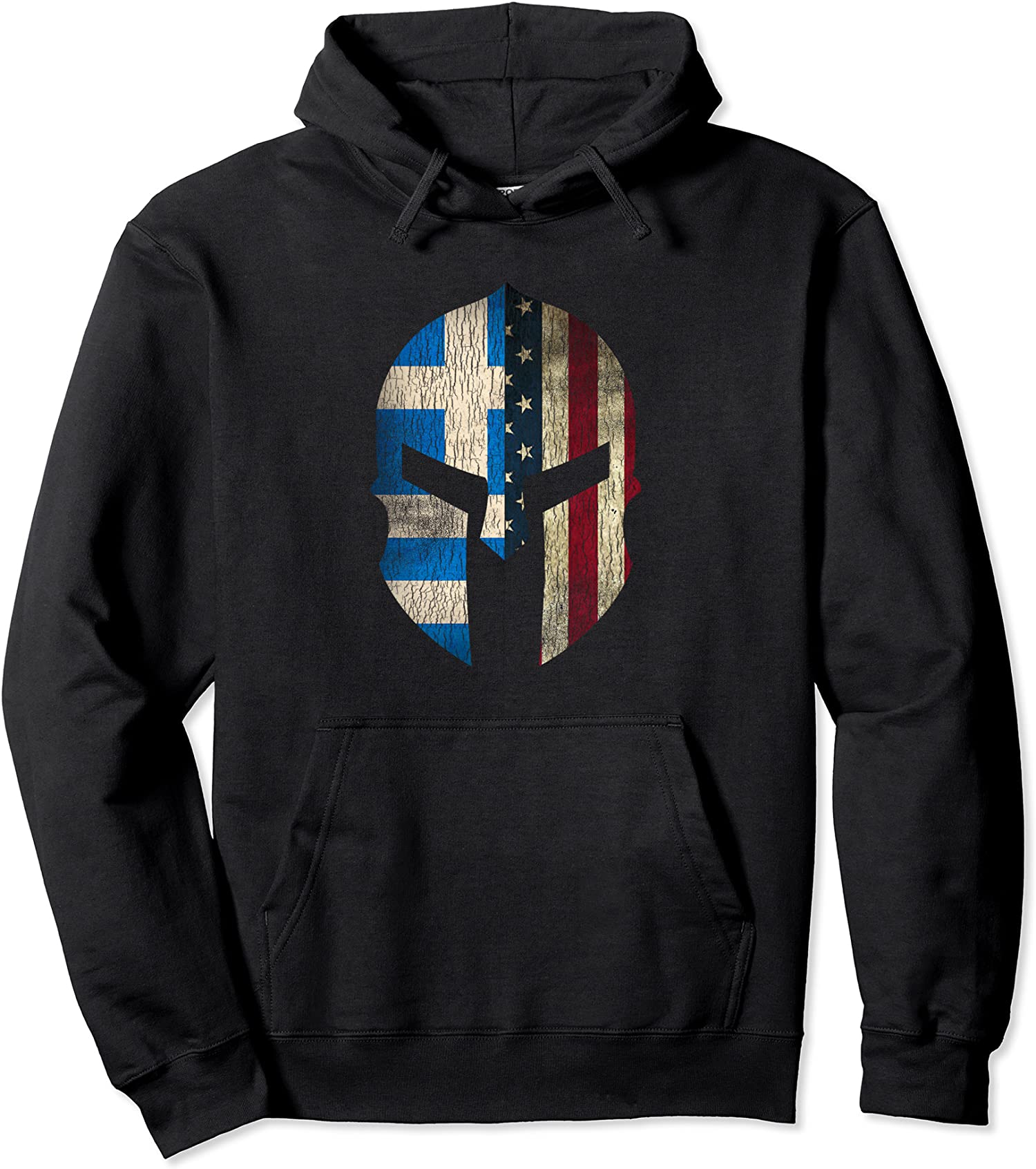 Greek American Pride – Greece Spartan Helmet Unisex Hooded Sweatshirt
