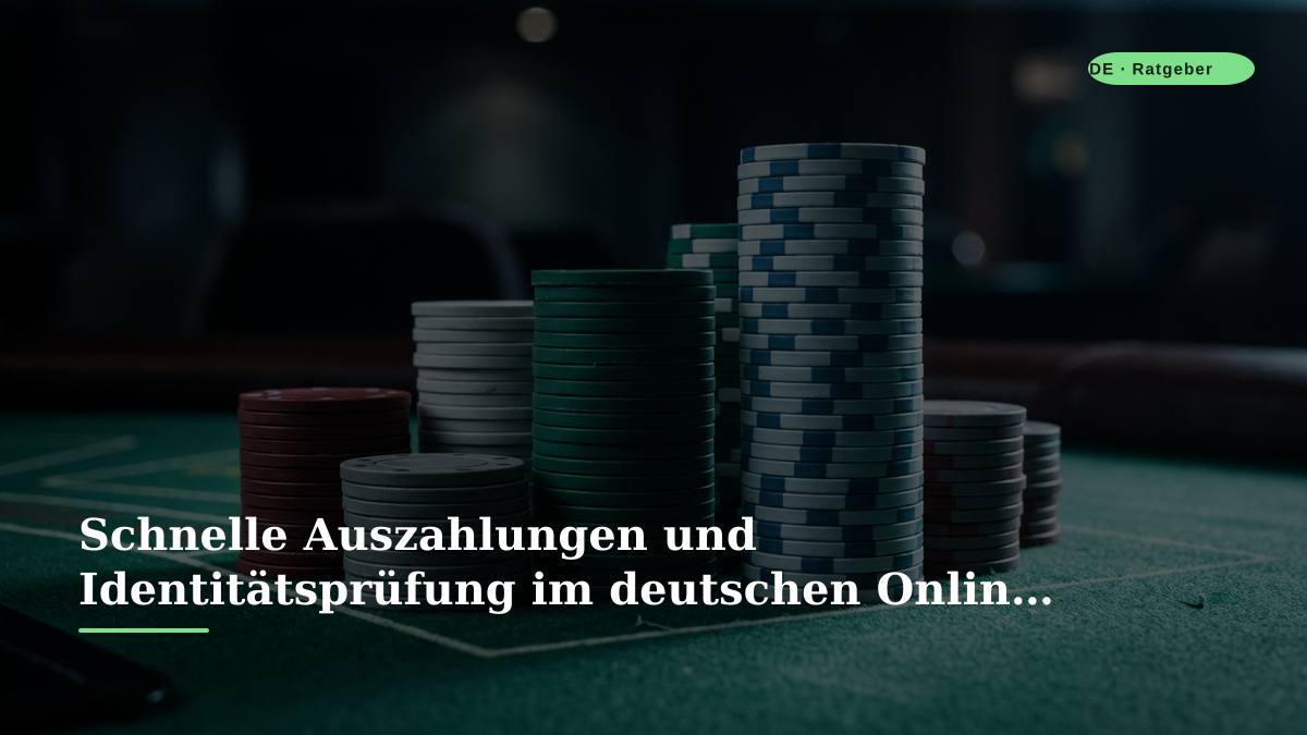 Schnelle Auszahlungen und Identitätsprüfung im deutschen Online Casino