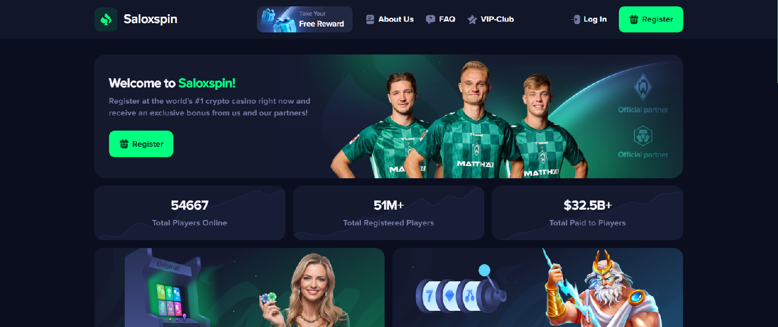 Screenshot of saloxspin.com