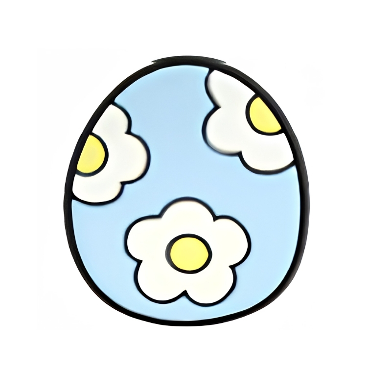 Oeuf fleur bleu