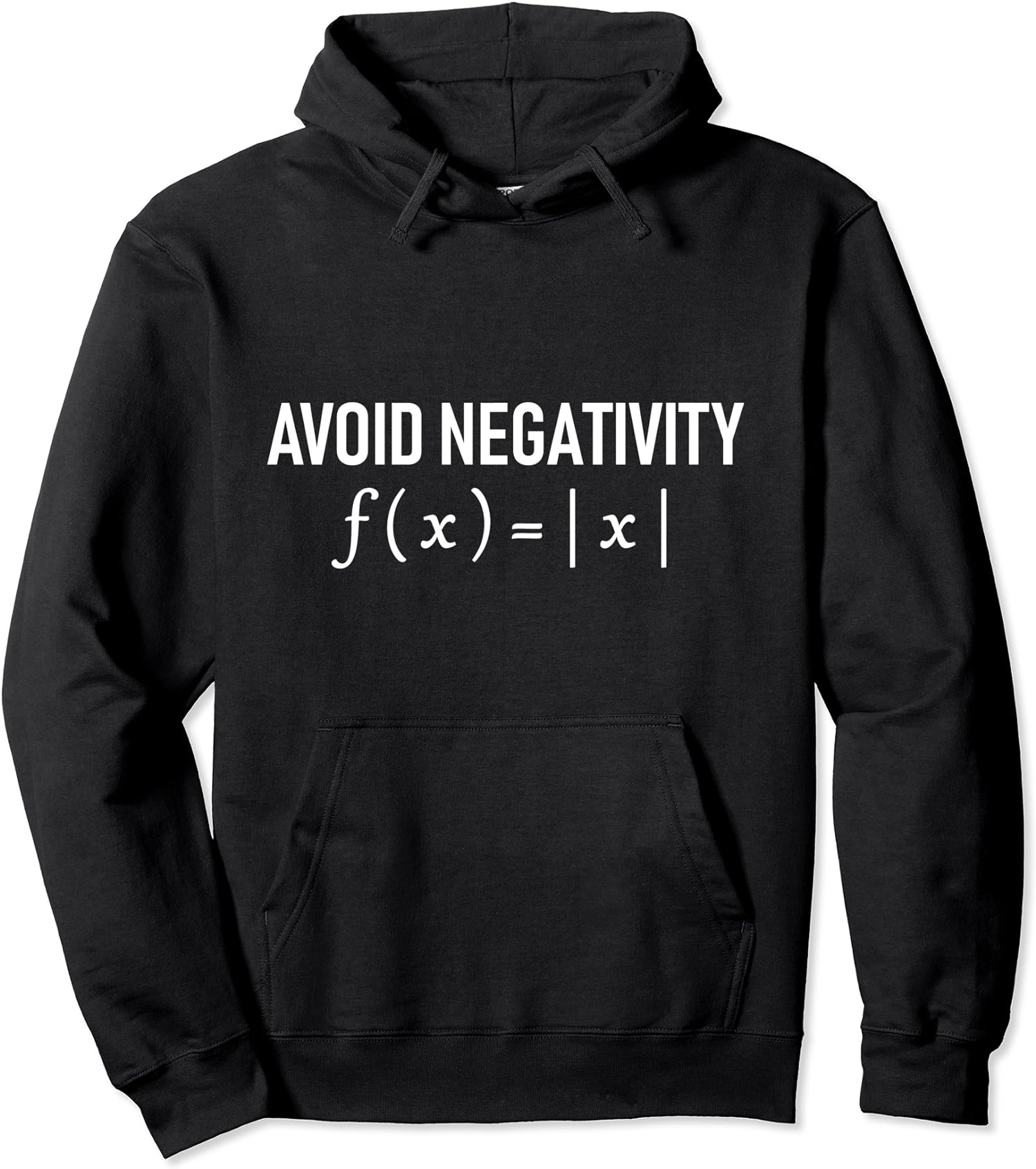 Funny Saying Avoid Negativity Math Equation Gag Unisex Hooded Sweatshirt