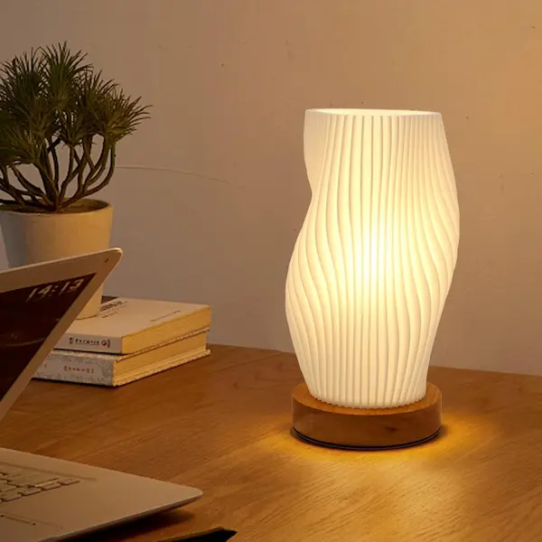 Cozy Vintage Striped Mini Lamp for Small Spaces
