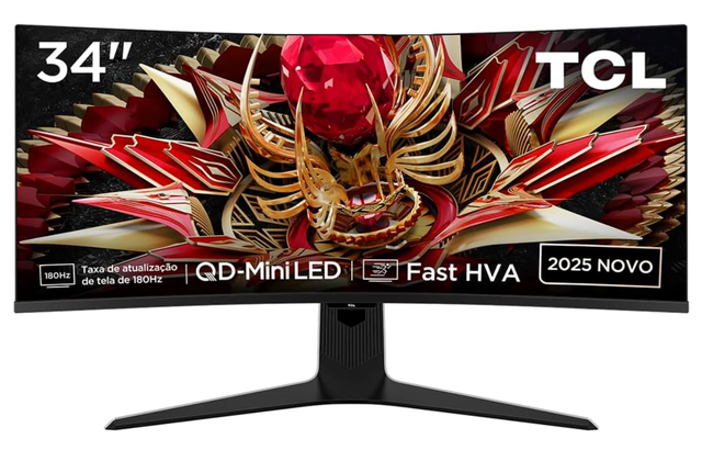 Monitor Gamer 34" TCL 34R83Q, 21:9, 180 Hz