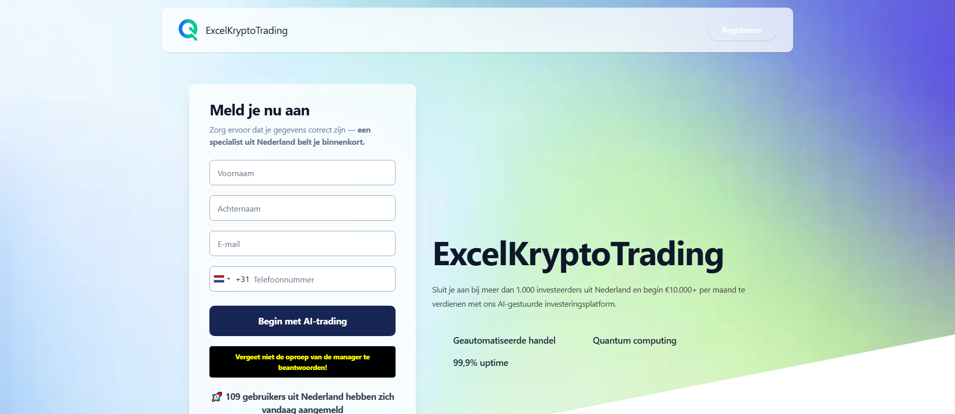 Captura guardada de excelkryptotrading.net