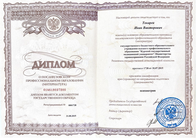 Диплом интернатура
