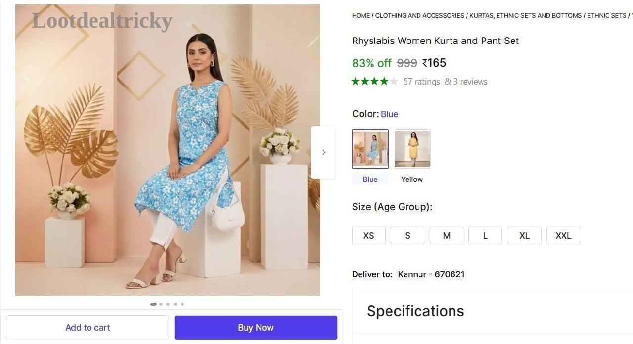   women Kurta And – Just ₹165 | Best Price Drop Today