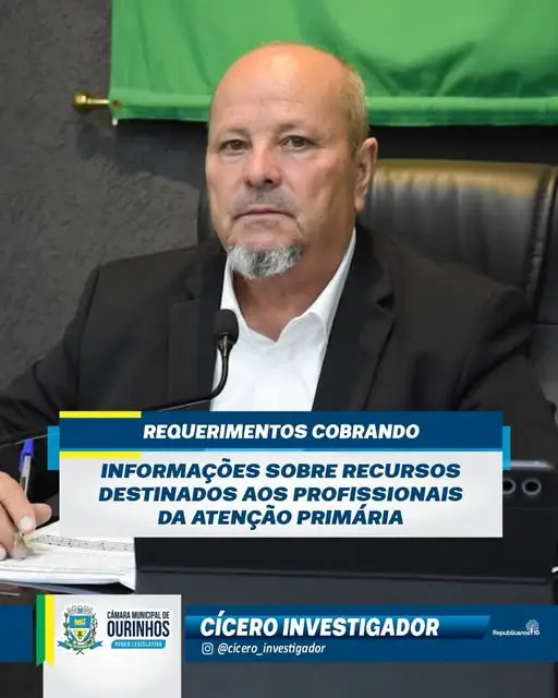 Presidente Cícero Investigador cobra informações sobre recursos destinados aos profissionais da Atenção Primária