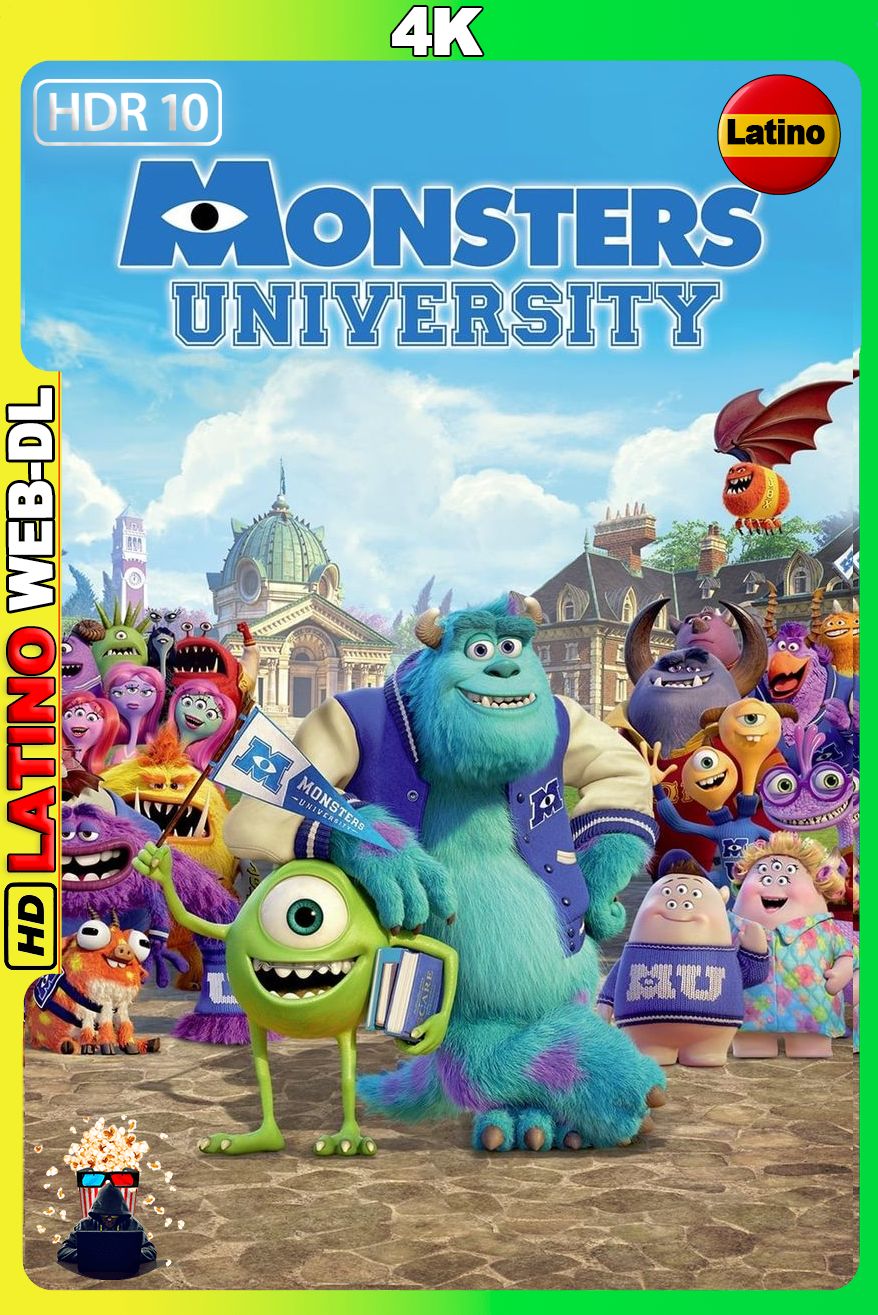 Monsters University (2013) [2160p] WEB-DL 4K HDR10 [Latino-Castellano-Inglés]