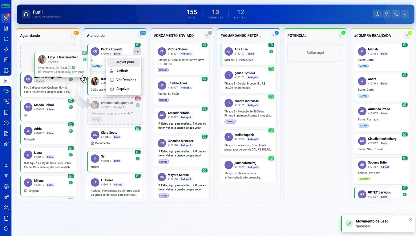 Interface da plataforma Chatclipy