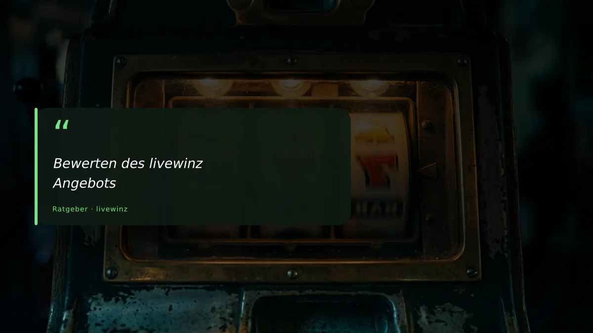 Bewerten des livewinz Angebots