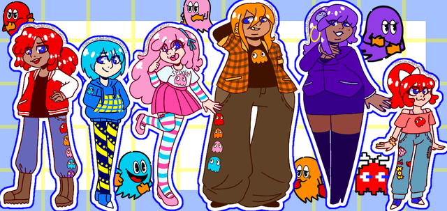 pacman ghost gijinkas.png