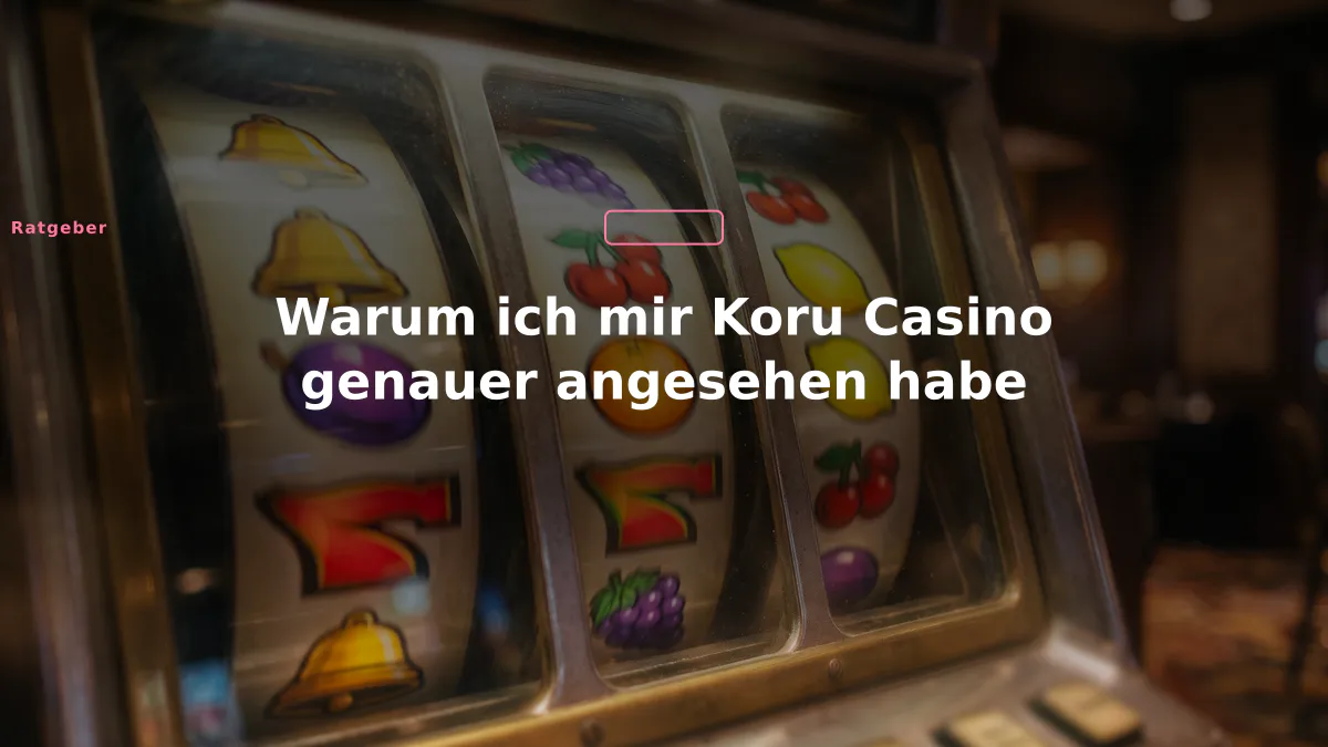 Warum ich mir Koru Casino genauer angesehen habe