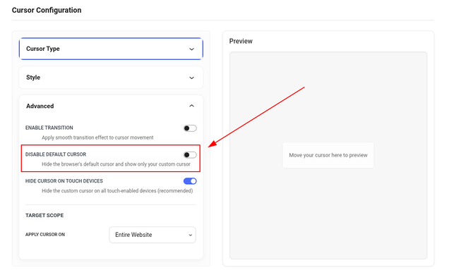 disable-cursor