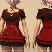 Dress gingham on dyed