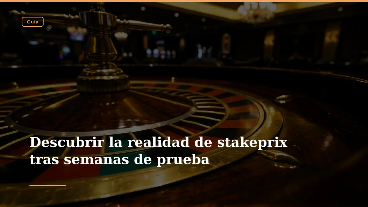 Descubrir la realidad de stakeprix tras semanas de prueba