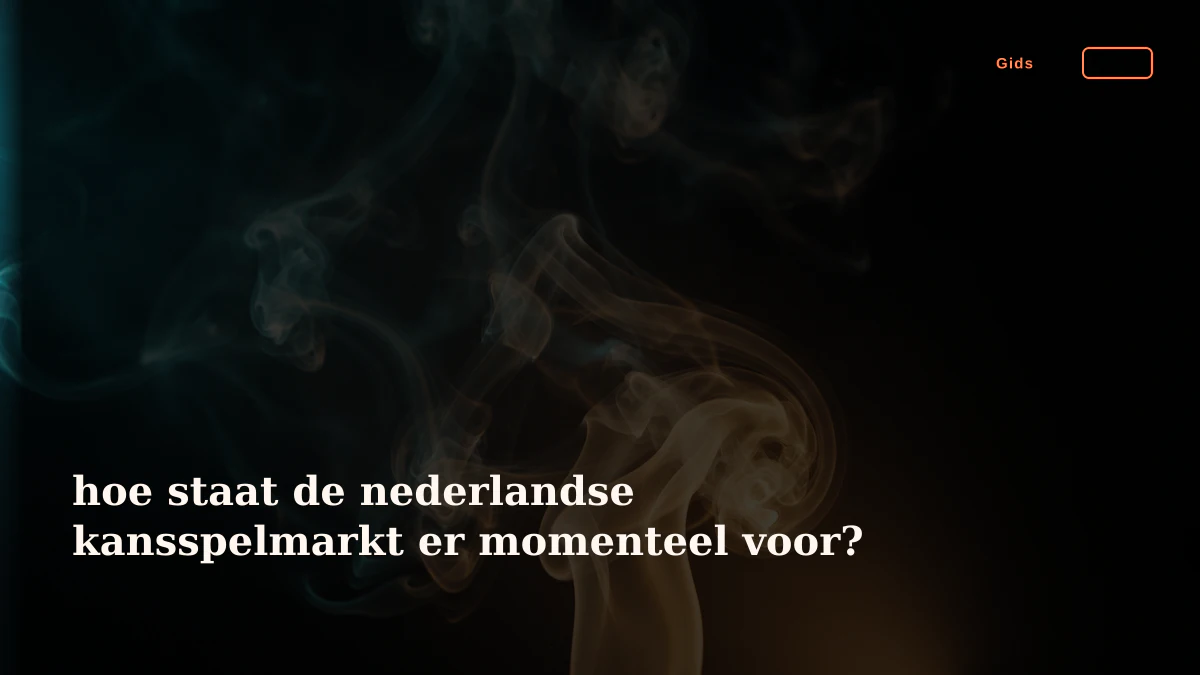hoe staat de nederlandse kansspelmarkt er momenteel voor?