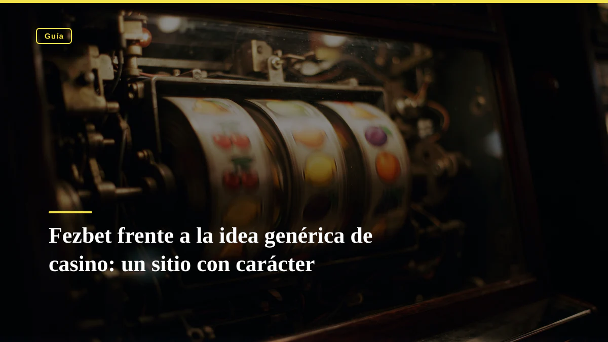 Fezbet frente a la idea genérica de casino: un sitio con carácter