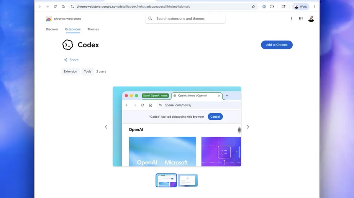 Codex Chrome Extension Unveiled by OpenAI