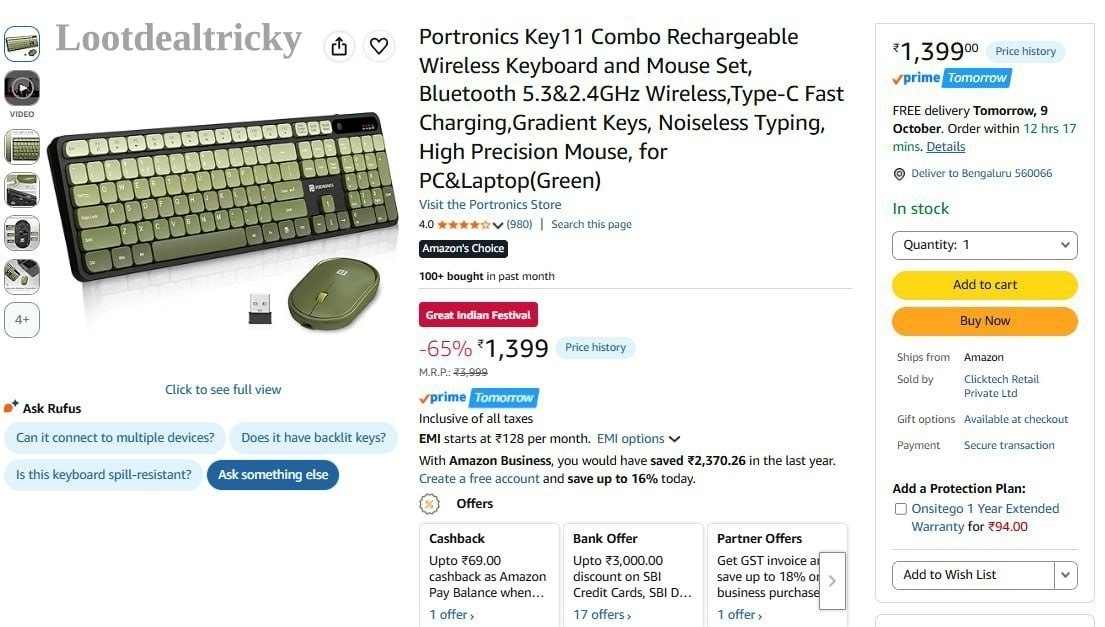 Portronics Key11 Combo – Just ₹1399 | Loot Lo