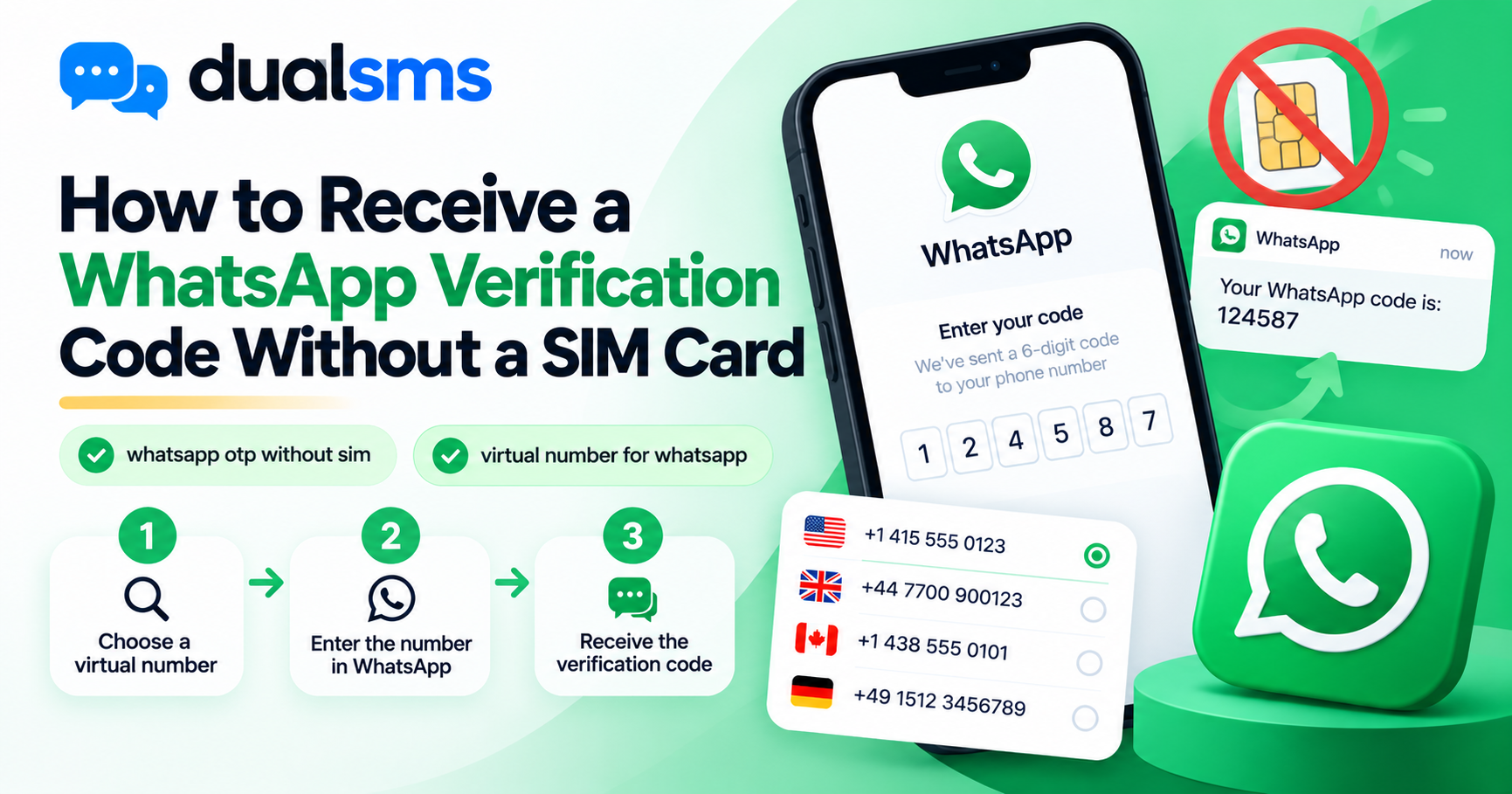whatsapp otp without sim: Virtual Number for WhatsApp